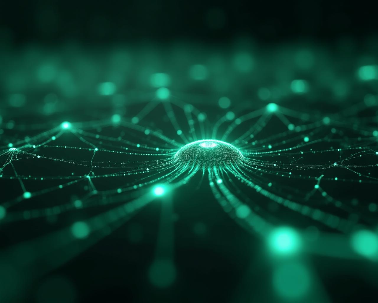 Futuristic AI interface visualization