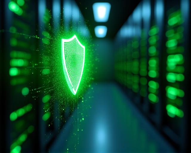 Secure data protection concept with digital shield